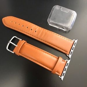 Leather Apple Watch Band & Screen Protector
